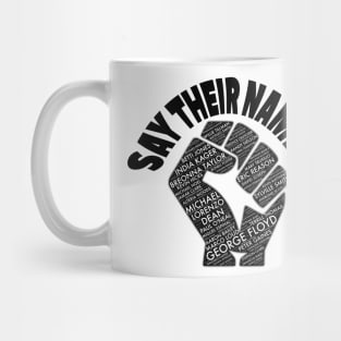 Say their names - Black power fist Mug